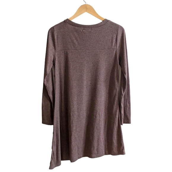 NWOT! iGENJUN L/S Shirt Dress Button Accents Asymmetrical Hem - Picture 11 of 12